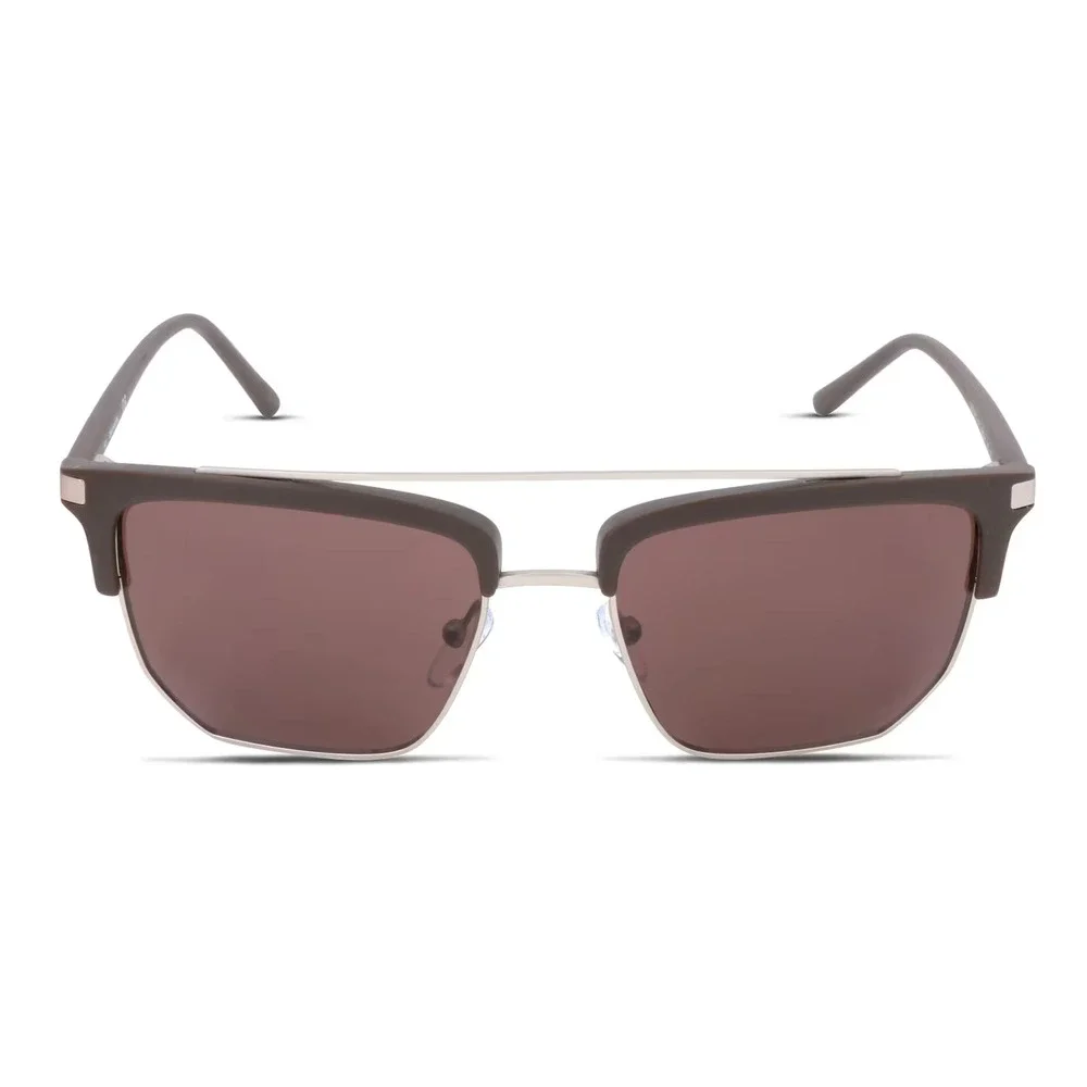 Calvin Klein CK19301S Men's Clubmaster Sunglasses Matte Brown 54-18-140